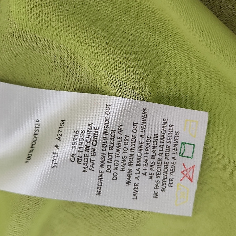 Vibrant Green Sheer Top NWT Size S Alison Sheri - Picture 6 of 11